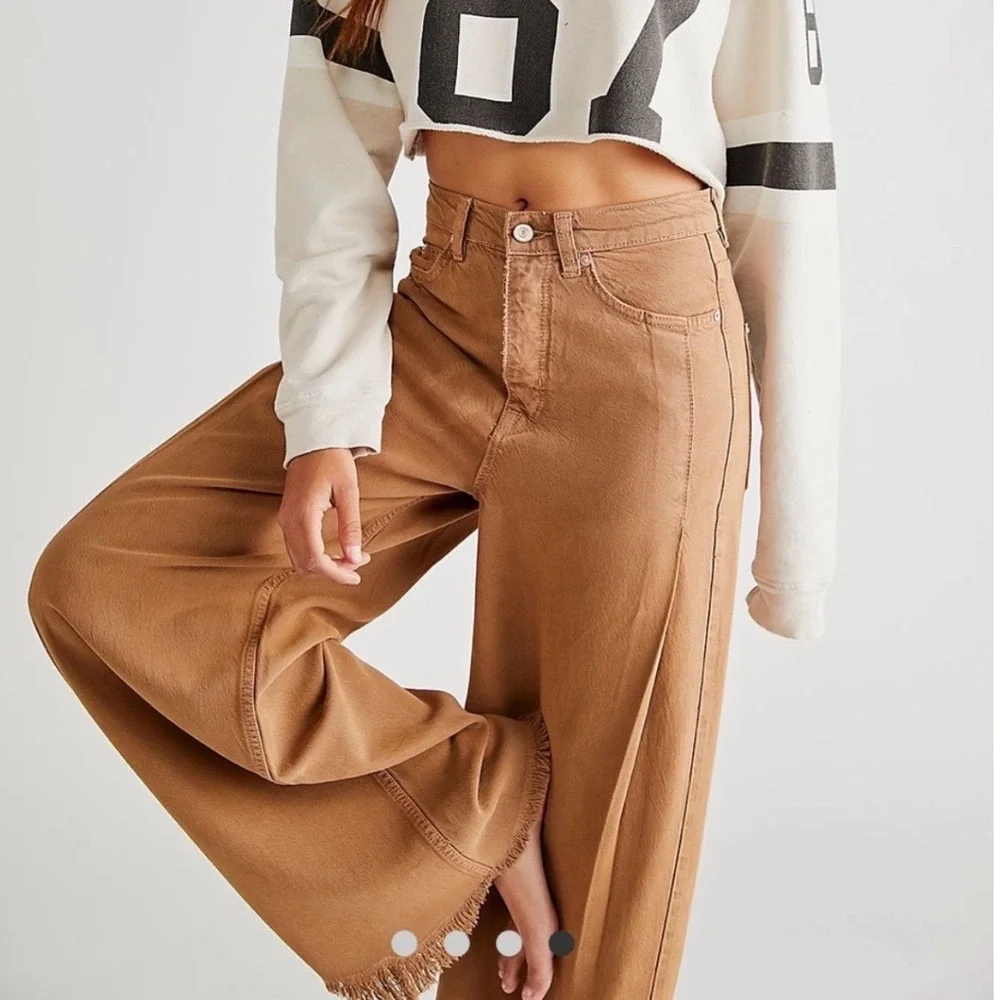 Free People We The Free Old West Slouchy Wide Leg Pants 29